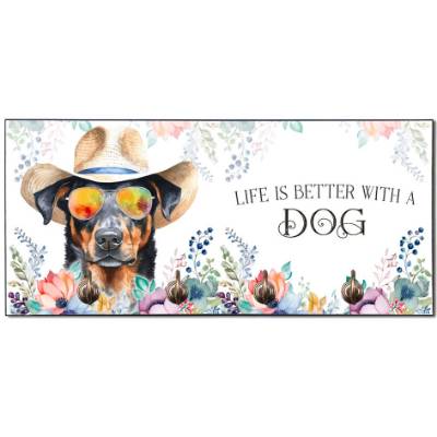 Hundegarderobe LIFE IS BETTER WITH A DOG mit Beauceron