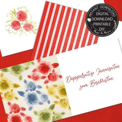 FREEBIE | Quadratische Karte | DIY zum selbst drucken | PDF Datei