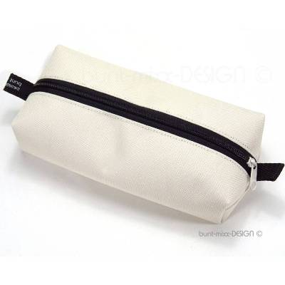 Stiftemäppchen crème OFFWHITE Federmäppchen Universaltasche Schlamper, boxybag Kosmetik, by BuntMixxDESIGN