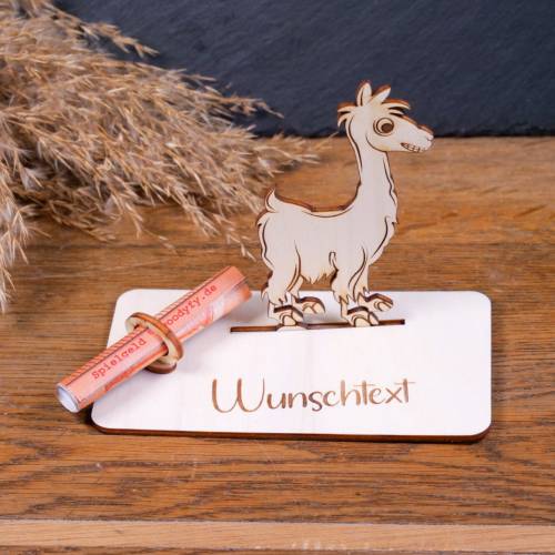 Geldscheinhalter Alpaka, Geldgeschenk, Geburtstag, Reiten, Geschenk, Wunschtext, Personalisierbar