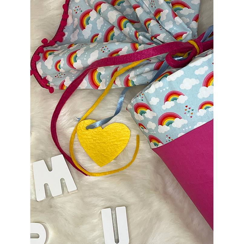 Schultüte, Zuckertüte, Schulstart, Pferd, Pferdekopf, Blumen,genäht, mit Namen, personalisierbar, Einschulung, Kinder Bild 5