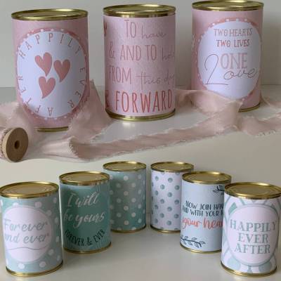 FREEBIE - FREI - GESCHENK |Hochzeitsdosen Girlande Banderole | A4 PDF