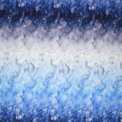 Modal French Terry Elegancy by lycklig design Marmor Farbverlauf blau Ökotex Standard 100 (1m/21,-€)