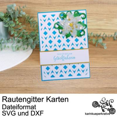 Plotterdatei Rautengitter Karten