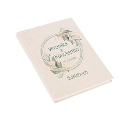 Gästebuch Design Salbei Rund A5