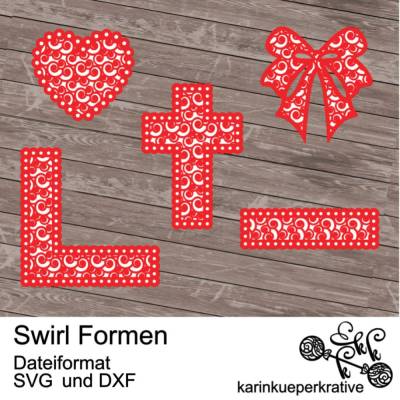 Plotterdatei Swirl Formen