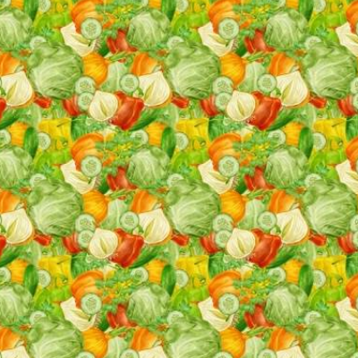 Veggie * 10 Bogen Geschenkpapier Veggie-Küche, mit Gemüse und Salat