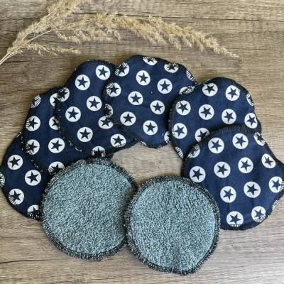 8er Mega Set waschbare Baumwoll-Abschminkpads mit Sternen – Nachhaltig & Zero Waste
