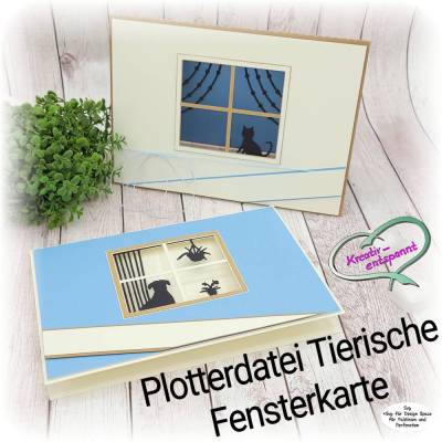 Plotterdatei Tierische Fensterkarte 