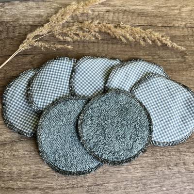 7er Set Karo Abschminkpads / Baumwolle / zerowaste / Nachhaltigkeit / waschbar 