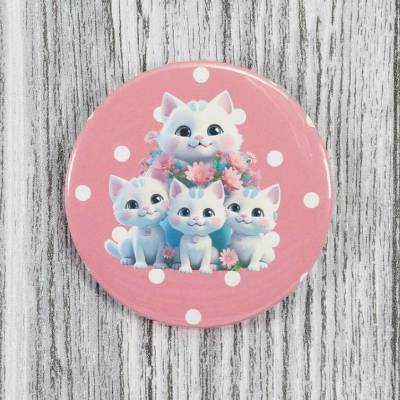 Niedlicher Button # Ø 58mm # Süße Katzenbande Katzen Kätzchen Kitten (4) Geschenk Geschenkidee Tasche Jacke Anstecknadel