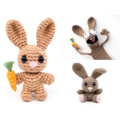 Hasen PDF Häkelanleitung Sparset von Supergurumi | Amigurumi PDF Anleitungen