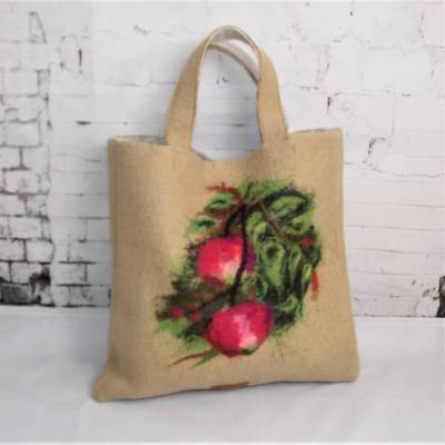 Shopper,  Schulterasche,  Filztasche, gefilzte Tasche, handgefilzte Tasche