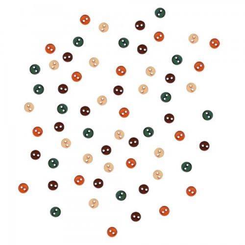 Dress it Up Knöpfe Kinderknöpfe Buttons Kunststoffknöpfe Micro Mini Round Fall