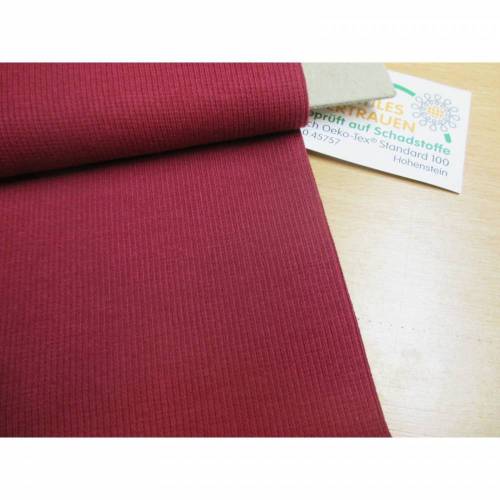 Bündchen, Schlauchware, Bündchenstoff , Feinrippe, kaminrot,Oeko-Tex Standard 100(1m/8,-€)