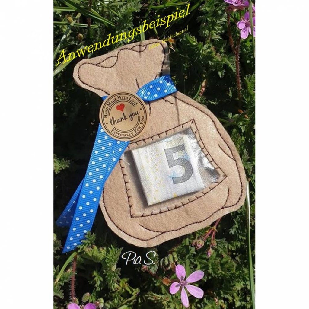 *  ITH Geldsäckchen, die besondere Verpackung für Geldgeschenke * 10 x 10 cm und 13 x 18 cm Bild 3