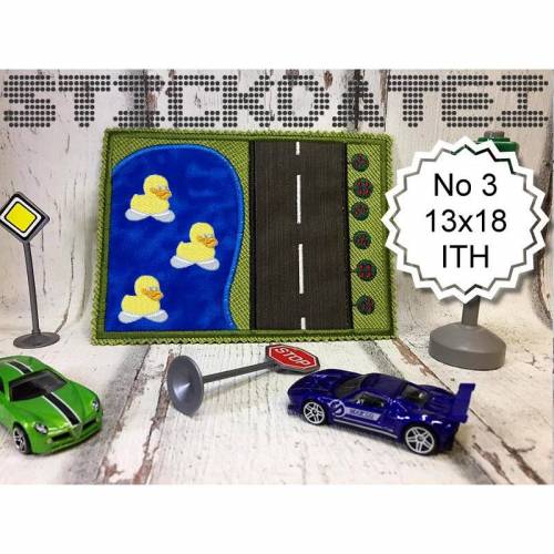 No 3 Spielteppich 13x18  Spielstraße Stickdatei Stickmuster Grete vom Ländle ITH Puzzle