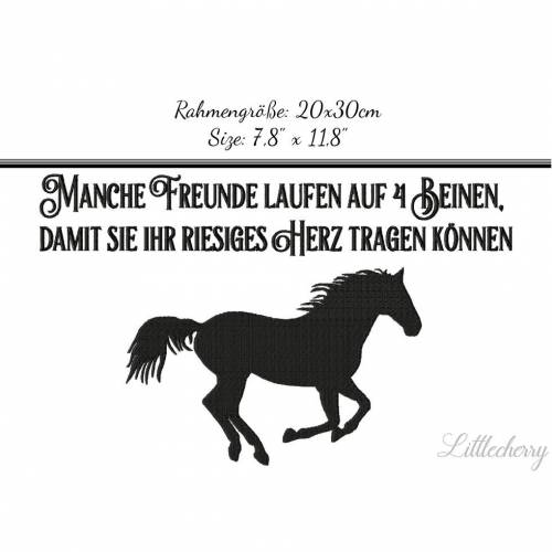 Stickdatei "Manche Freunde" 20x30