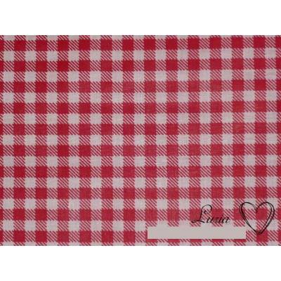 9,00 EUR/m Stoff kariert, Baumwolle, rot-weiß, Karo, 5mm, rot