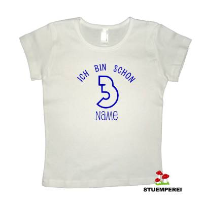 Bügelbild - Ich bin schon + Zahl + Name