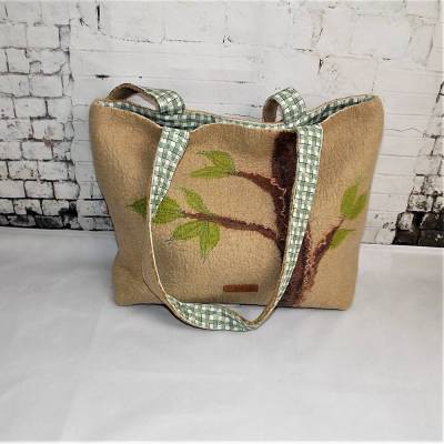 Shopper,  Schulterasche,  Filztasche, gefilzte Tasche, handgefilzte Tasche