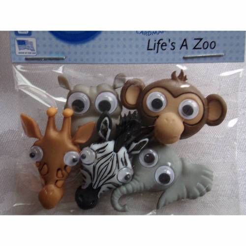 Dress it up Knöpfe  Tiere  (1 Pck.)Life´s A Zoo