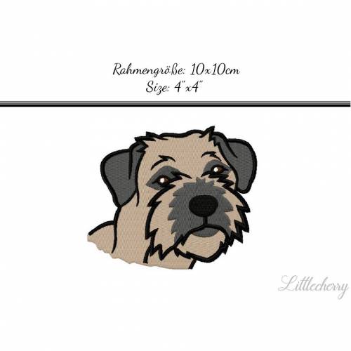 Stickdatei "Border Terrier" 10x10