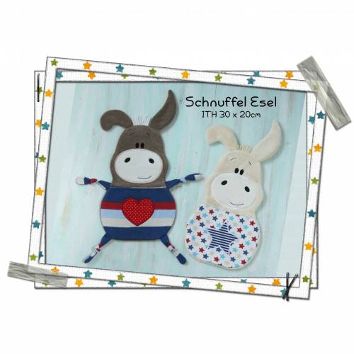 Stickdatei ITH Schnuffel Esel 30x20cm
