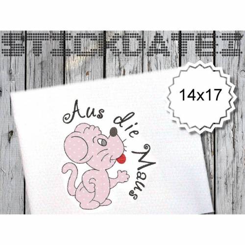 Aus die Maus 16x26 Grete vom Ländle Stickmuster Stickdatei 1 Muster