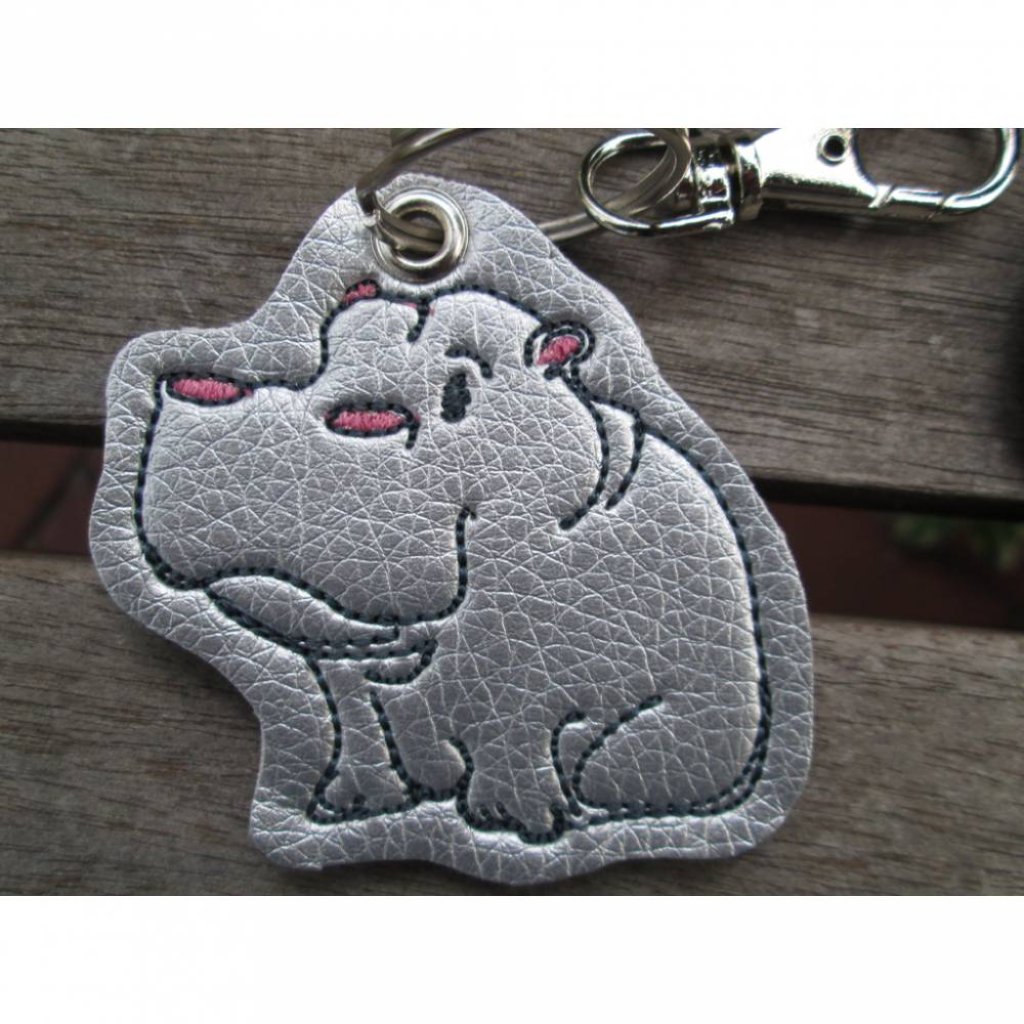 toller Schlüsselanhänger Nilpferd Hippo personalisierbar Bild 3
