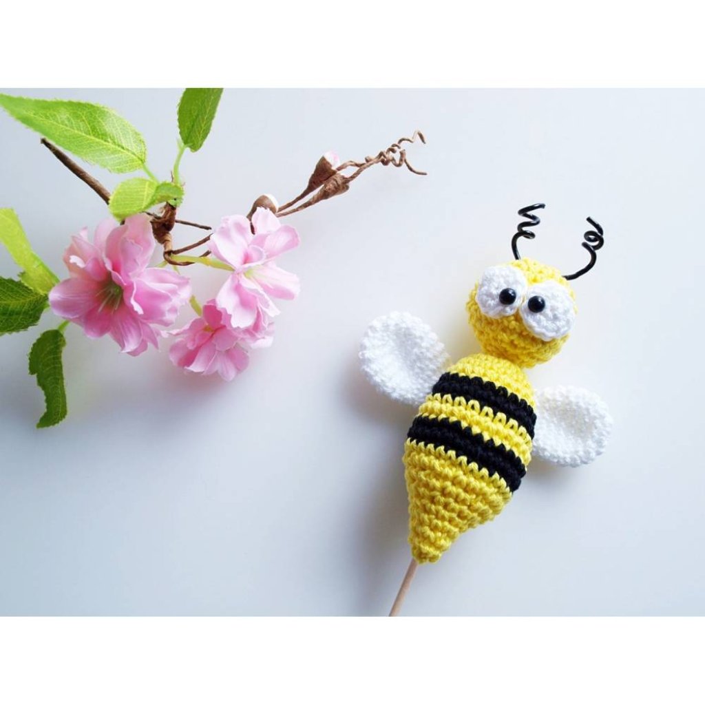 Häkelanleitung Blumenstecker Tiere 4 in 1 - PDF Datei Bild 4