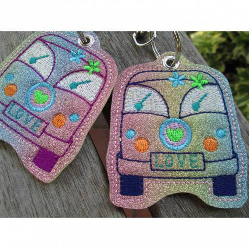 toller Schlüsselanhänger Hippiebus Wohnmobil personalisierbar