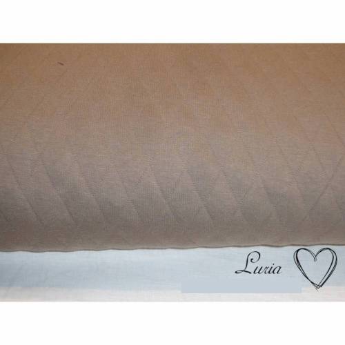 17,00 EUR/m Steppsweat gefüttert zweiseitig taupe / beige