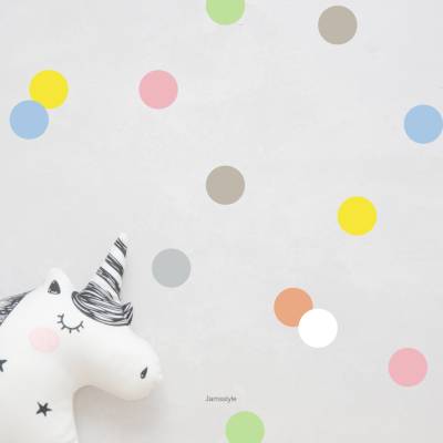 Wandtattoos Wandsticker " Bunte Punkte" Dots, Konfetti, Polka Dots, Größe wählbar