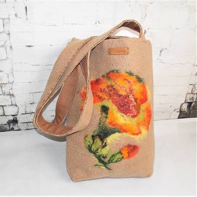 Shopper,  Schulterasche,  Filztasche, gefilzte Tasche, handgefilzte Tasche
