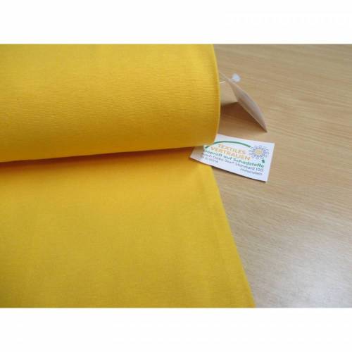 Bündchen, Schlauchware, Bündchenstoff , glatt, gelb,Oeko-Tex Standard 100(1m/8,-€)