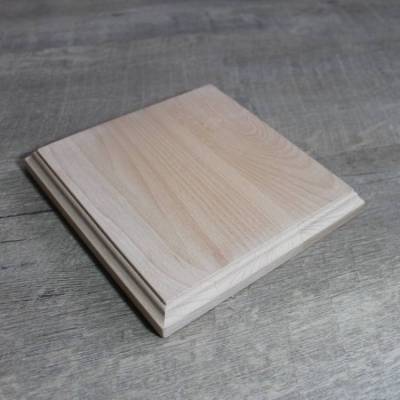 Unbehandelter Holzsockel für 3d Handabdruck oder Fußabdruck, Buche