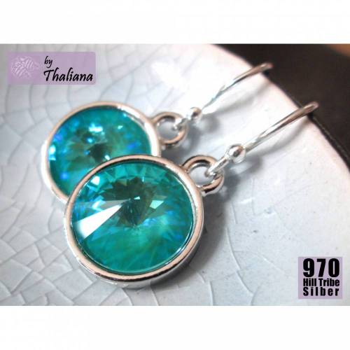 MYSTIC EMERALD glitzernde Ohrringe funkelnde Ohrhänger