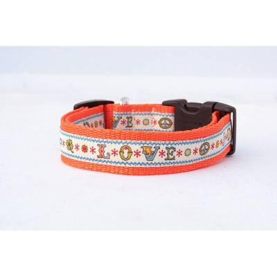 Welpenhalsband wishes-love-joy-hope ... ohne Unterfütterung (größere Verstellbarkeit) aus der Halsbandmanufaktur von dogs & paw