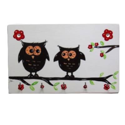 Schlüsselbrett Schlüsselboard "Eulen"