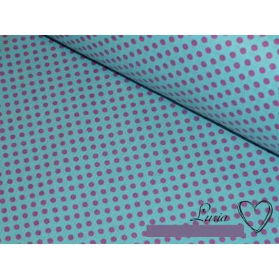 8,90 EUR/m Stoff Baumwolle Punkte pink auf blau, 4mm Ökotex