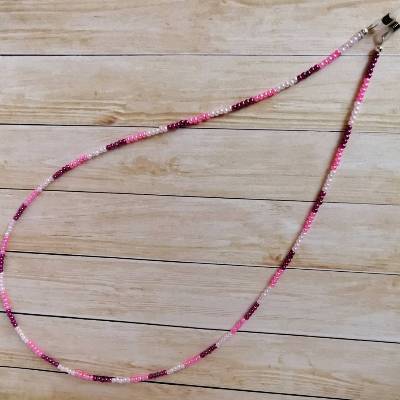 Brillenkette, Brillenband, Brillenschlaufe, Brillenhalter, Kette für Brille, Band für Brille, Sonnenbrillenkette, Sonnenbrillenband, hellrosa-pink-aubergine
