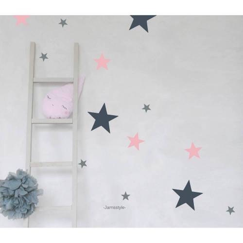 Wandtattoo Wandsticker "Sterne-Mix" 3-8 cm, Farbe individualisierbar