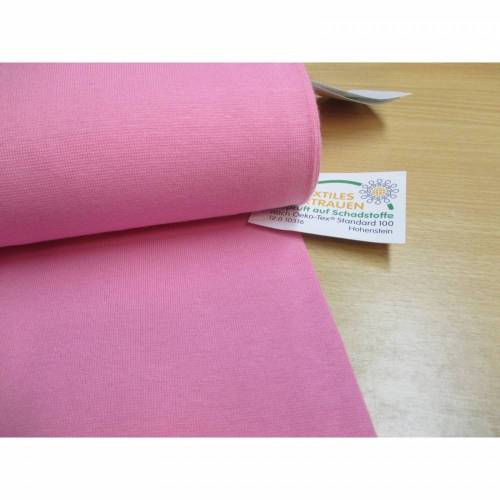 Bündchen, Schlauchware, Bündchenstoff , glatt, rosa,Oeko-Tex Standard 100(1m/8,-€)