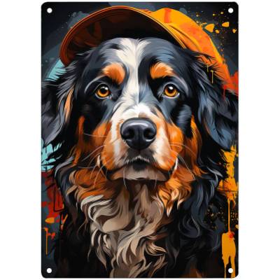 Hunde-Dekoschild BERNER SENNENHUND, wetterbeständiges Wandschild
