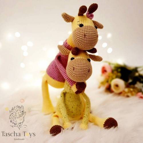 Giraffe gehäkelt,  Kuscheltier Giraffe gehäkelt,  Stofftier Giraffe