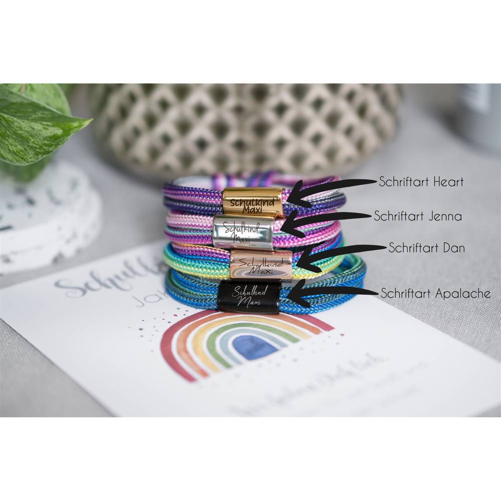 Schulkind Armband, Kinderarmband, Einschulung Geschenk | Glücksbringer | personalisiert | graviert Bild 5