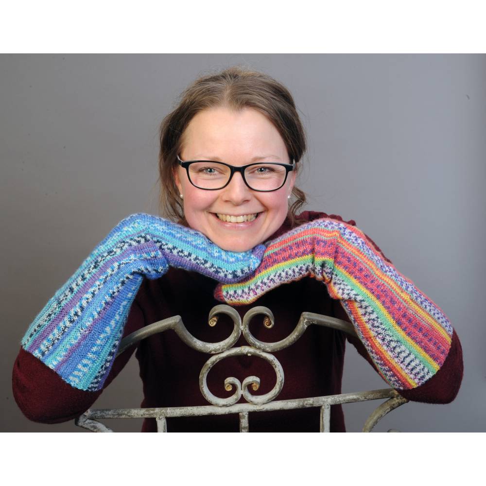 Quergestrickte Socken in glatt rechts Größe 38 bis 39 – PDF-Anleitung zum Download Bild 4