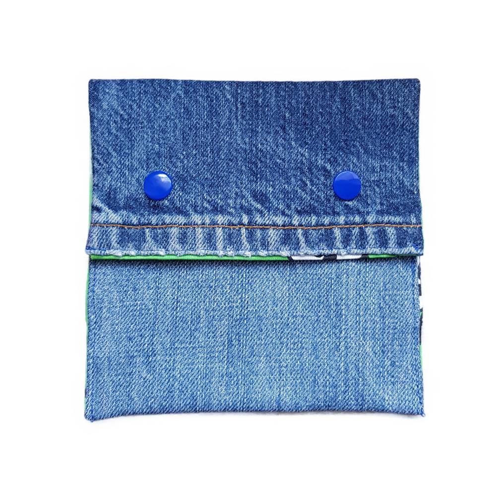 Kosmetiktasche Unikat – Etui für Slipeinlagen & Tampons aus Jeansupcycling Bild 1
