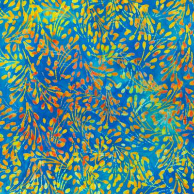 Stoff aus der Artisan Batik Floral Fantasy Collection "Seeds Sky Batik, Meterware, Preis pro 0,5 lfdm